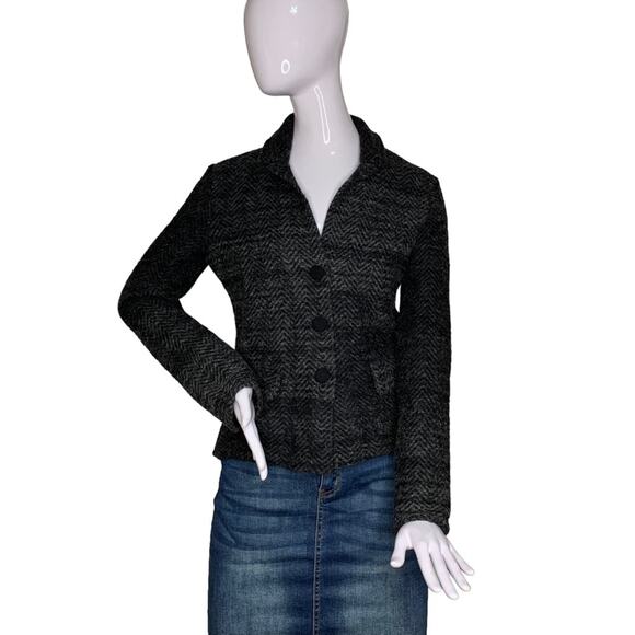 ANNE CLAIRE Sweater Top Merino Wool Made in Italia Three Front Buttons Size M - Picture 2 of 11